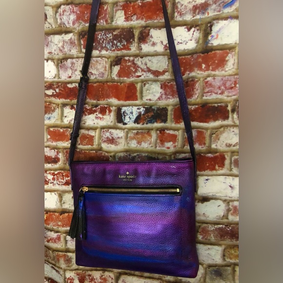 Kate Spade NY Metallic Mult Color Leather Crossbody Bag CUSTOM DESIGN Authentic - Picture 5 of 14